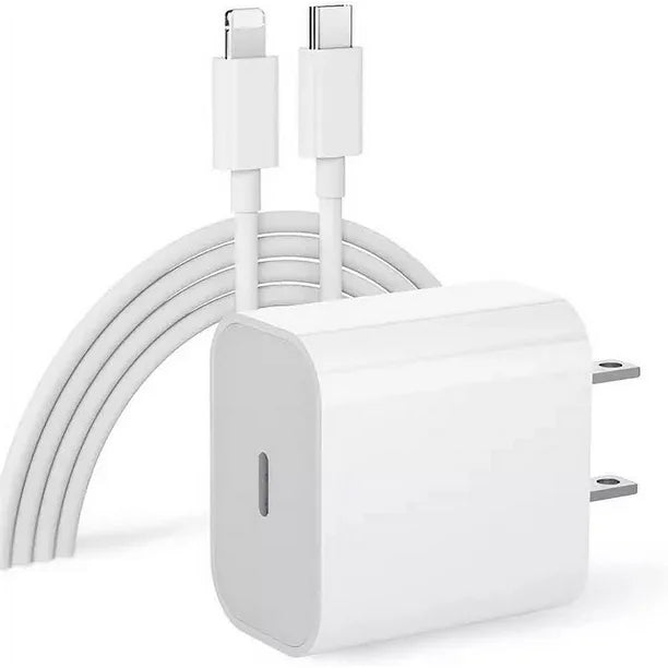 Cargador Iphone 20w Carga Rapida + Cable
