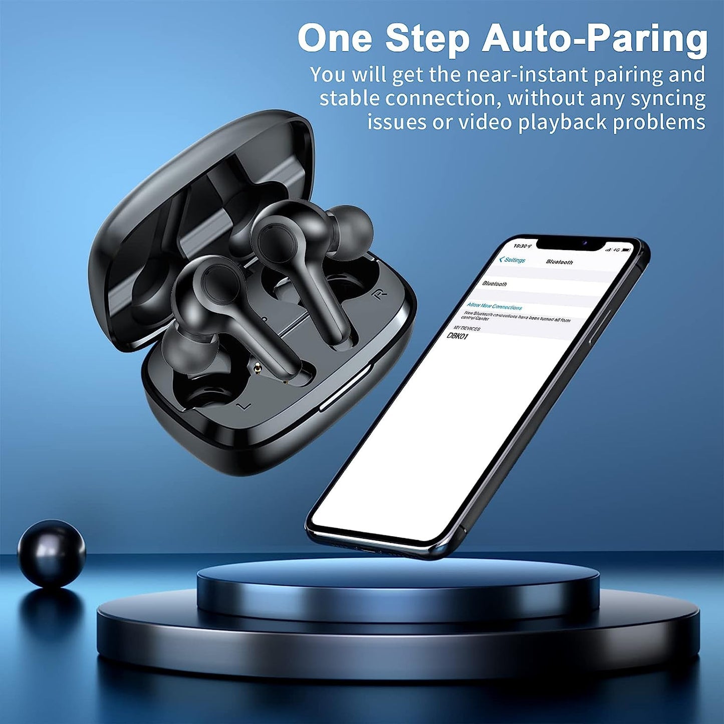 Lanteso Auriculares inalámbricos con Bluetooth TWS