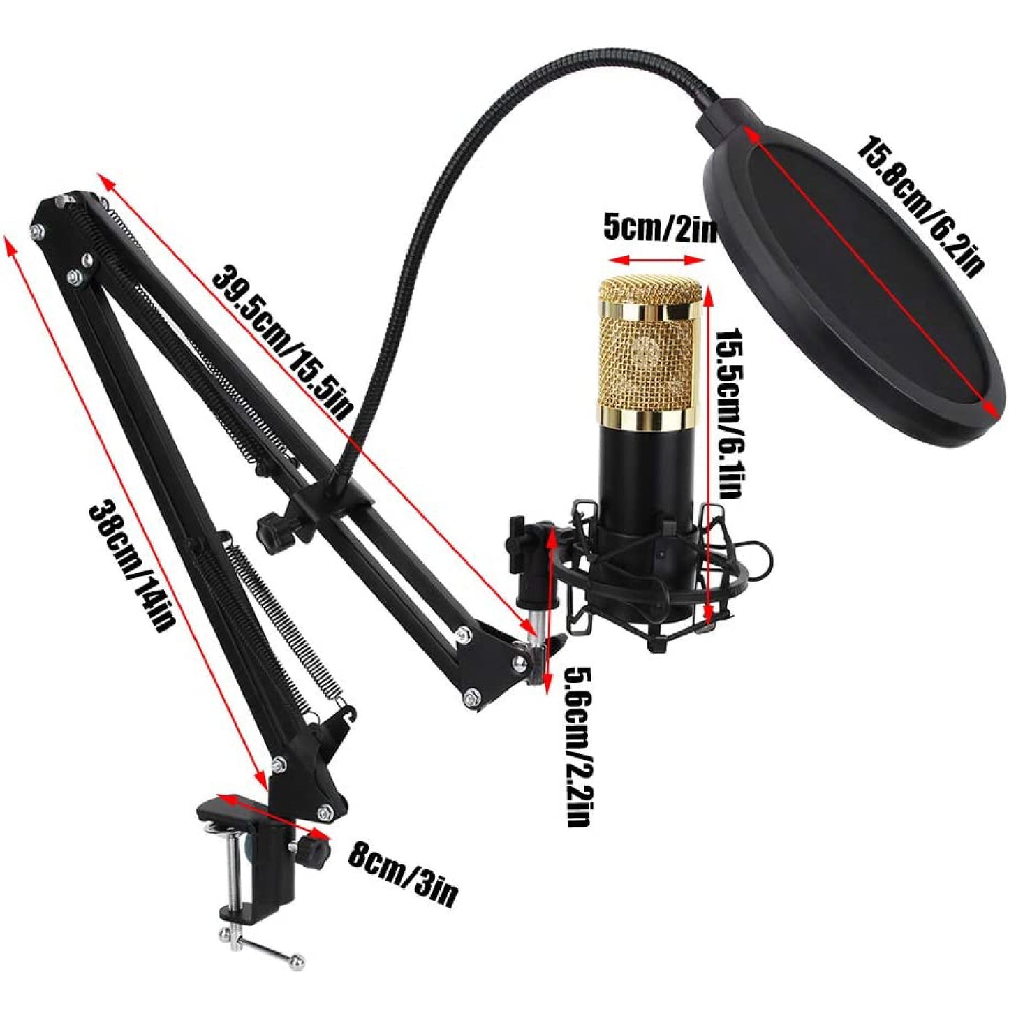 Micrófono BM-800 con Kit Profesional Completo