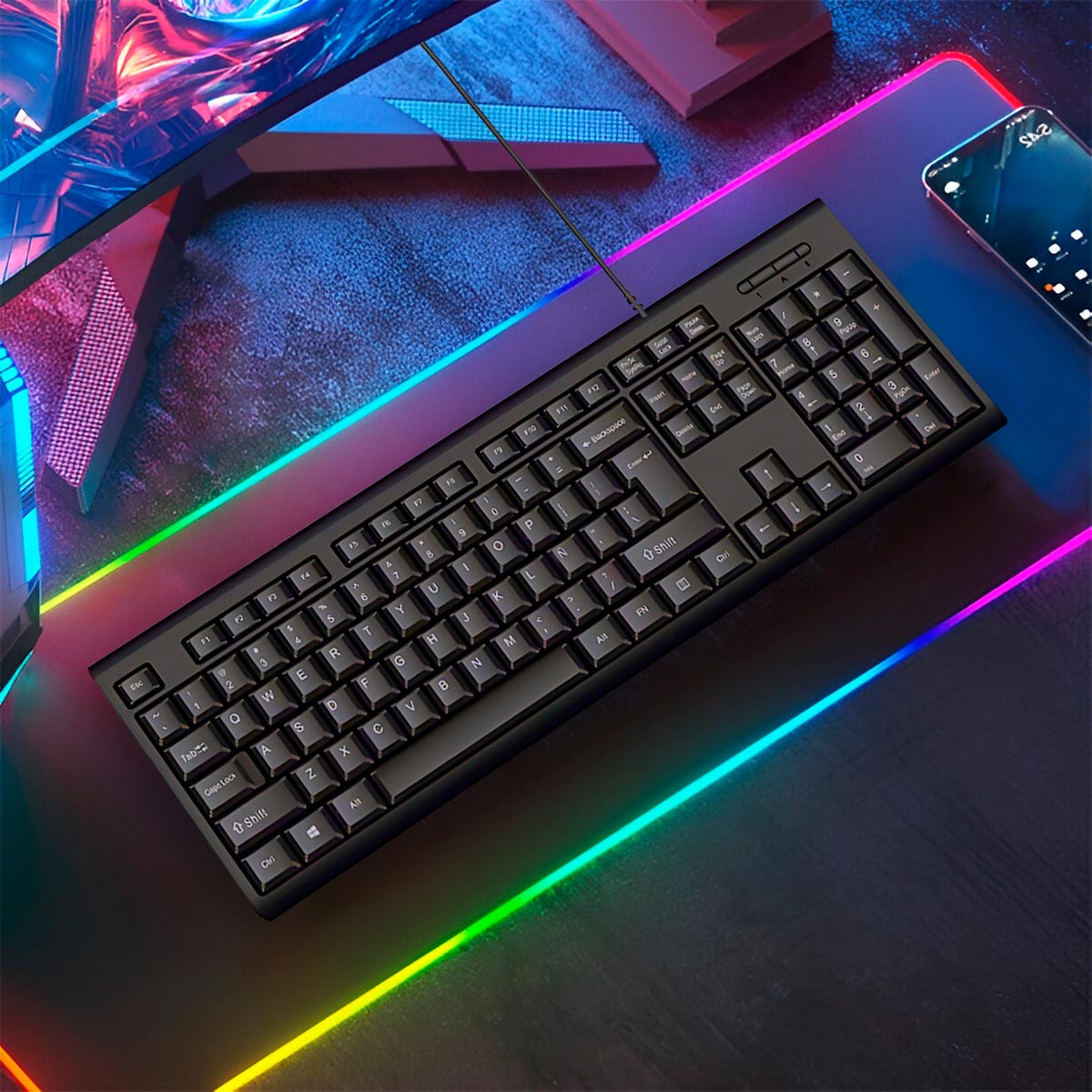 Teclado Alambrico Multifuncional M-200