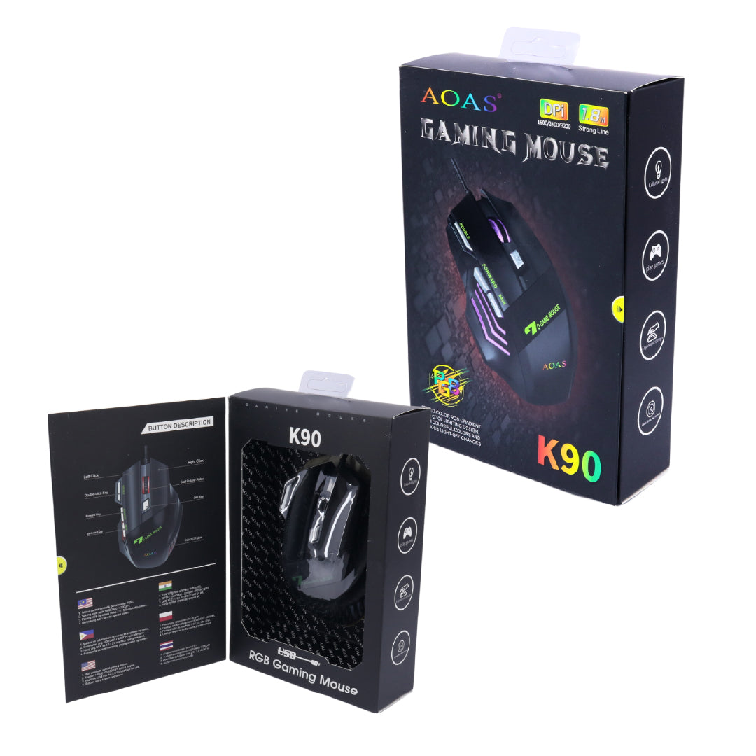 Mouse Gamer Aoas K90 Rgb