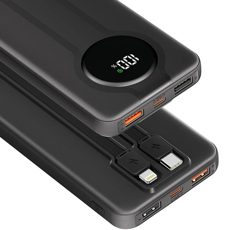 Power Bank Portátil Aioneus con Cables Incorporados