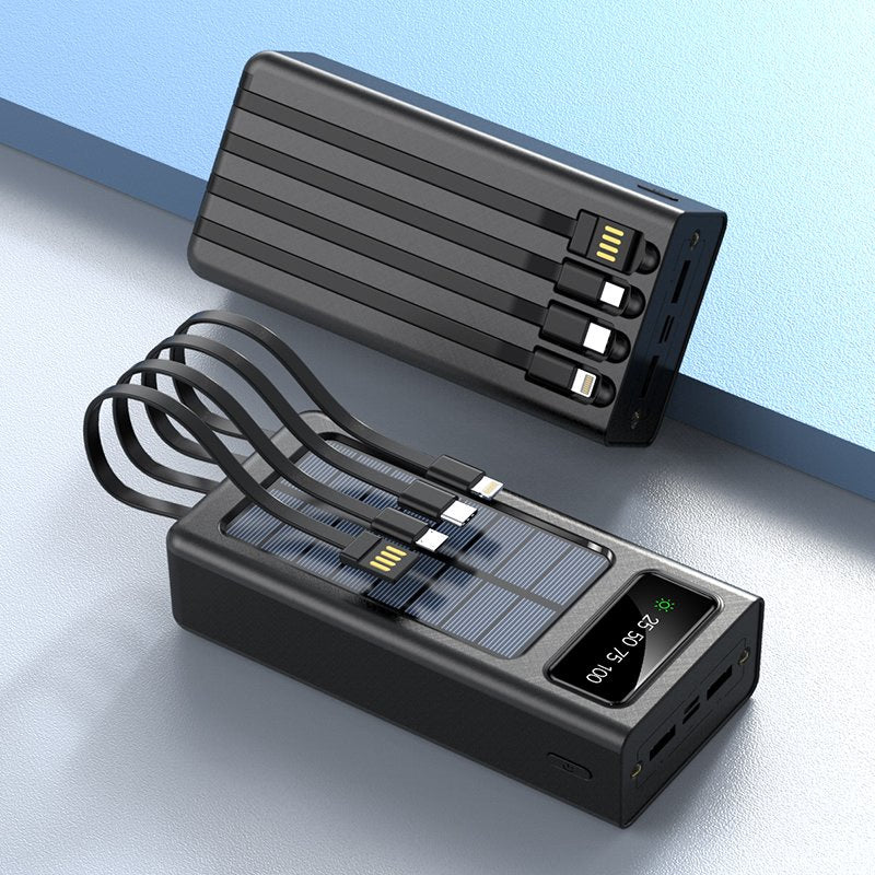 Power Bank 50000 mAh Carga Súper Rápida con Cables Integrados
