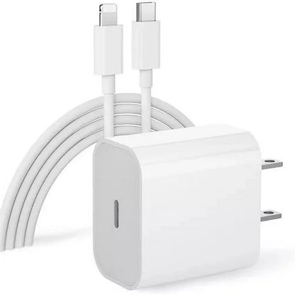 Cargador Iphone 20w Carga Rapida + Cable