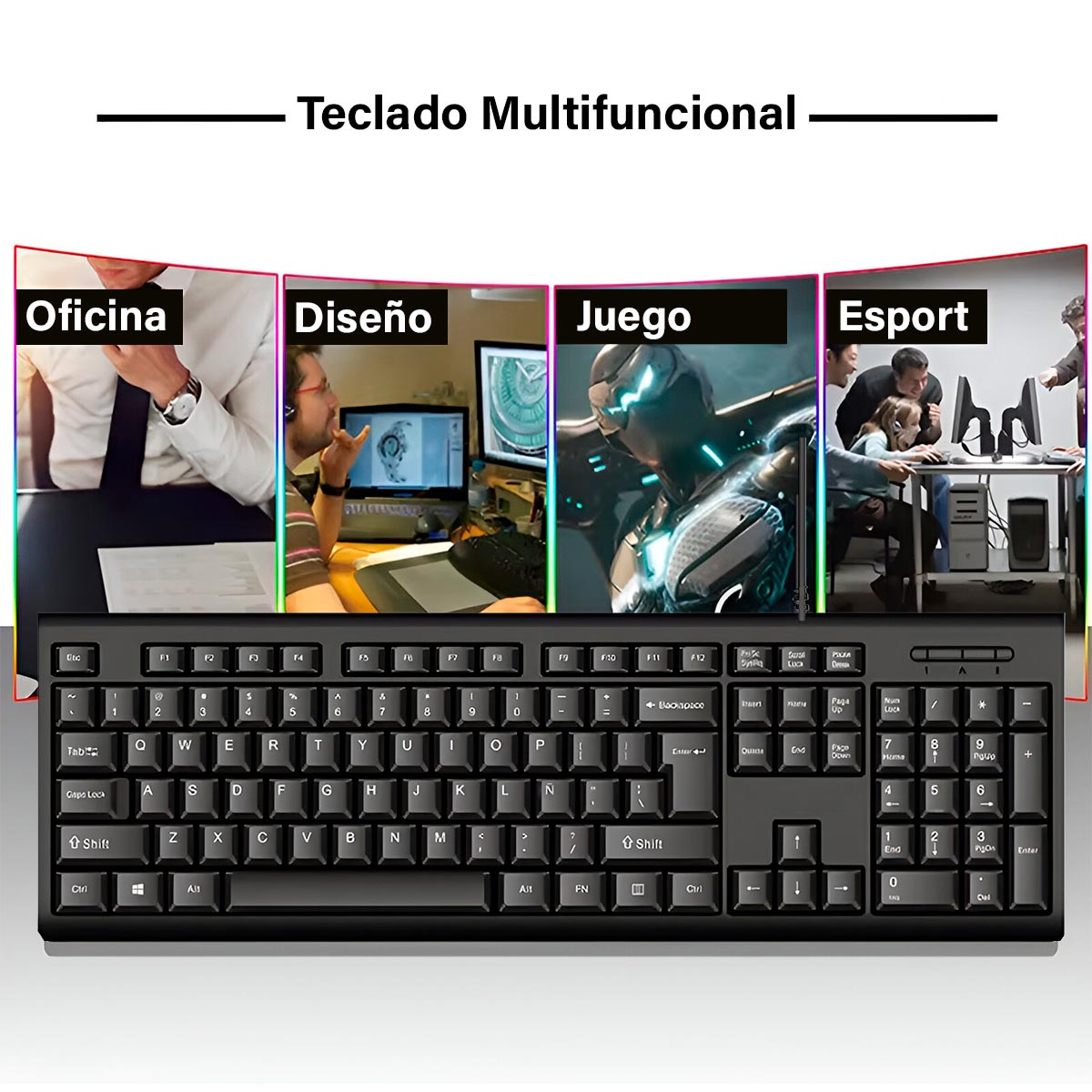 Teclado Alambrico Multifuncional M-200