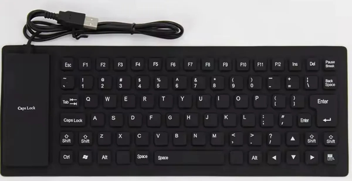 Teclado de Silicona Flexible y Enrollable USB