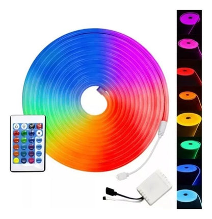 Tira de Luz LED Neón Flexible RGB 5 Metros - Iluminación Dinámica y Decorativa
