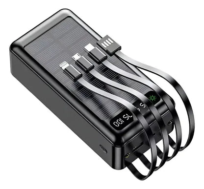 Power Bank 50000 mAh Carga Súper Rápida con Cables Integrados