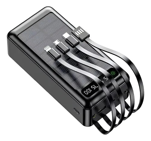 Power Bank 50000 mAh Carga Súper Rápida con Cables Integrados