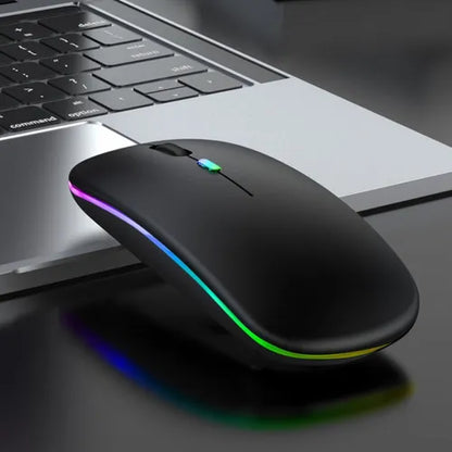 Mouse Inalámbrico Slim RGB Recargable