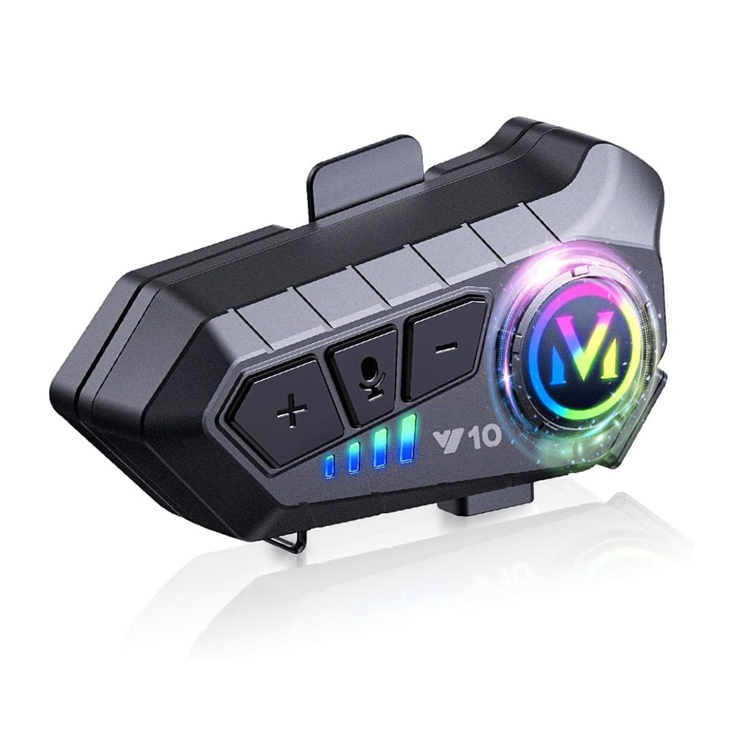 Auricular para casco Bluetooth IPX6 V10