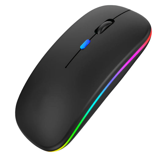Mouse Inalámbrico Slim RGB Recargable